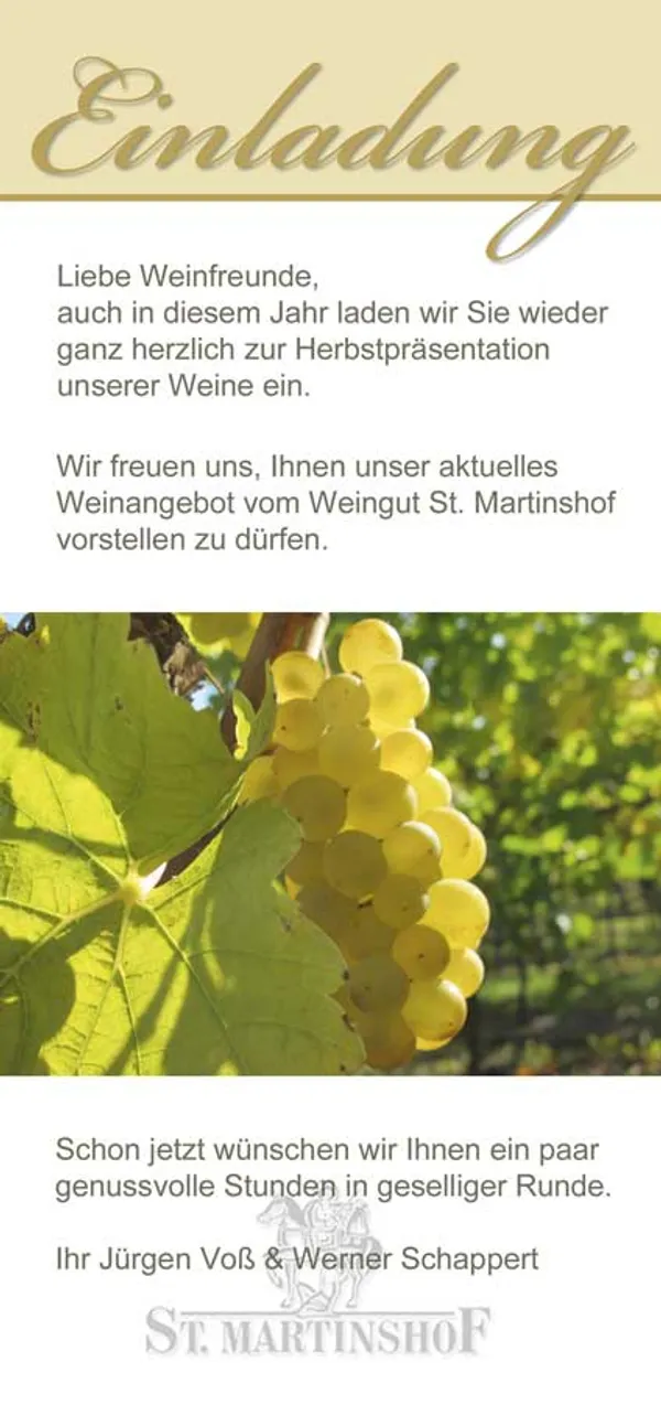 Gestaltete Einladungskarte